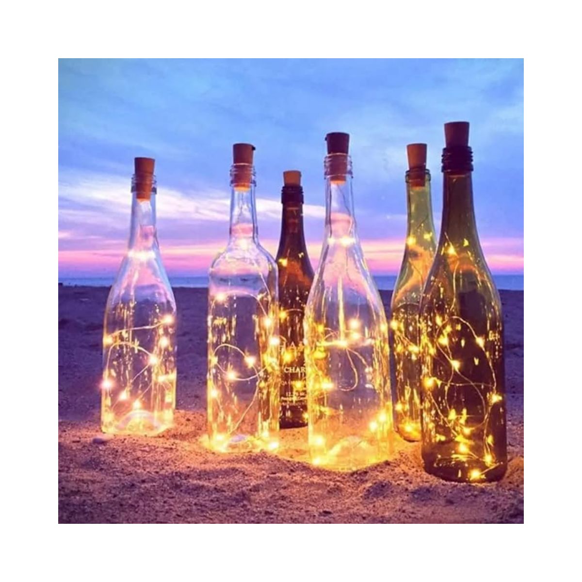 Luces de cuerda con corcho para botellas