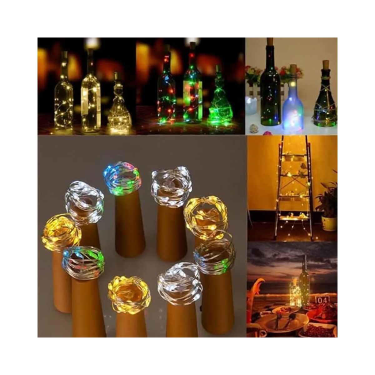 Luces de cuerda con corcho para botellas