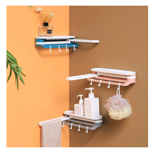 Organizador de Baño con Base y Ganchos