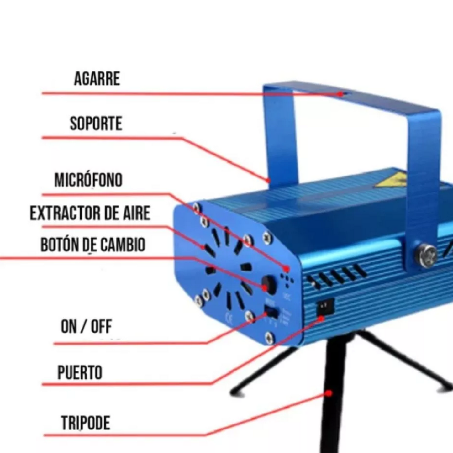 Proyector Laser Mini Luces Fiesta
