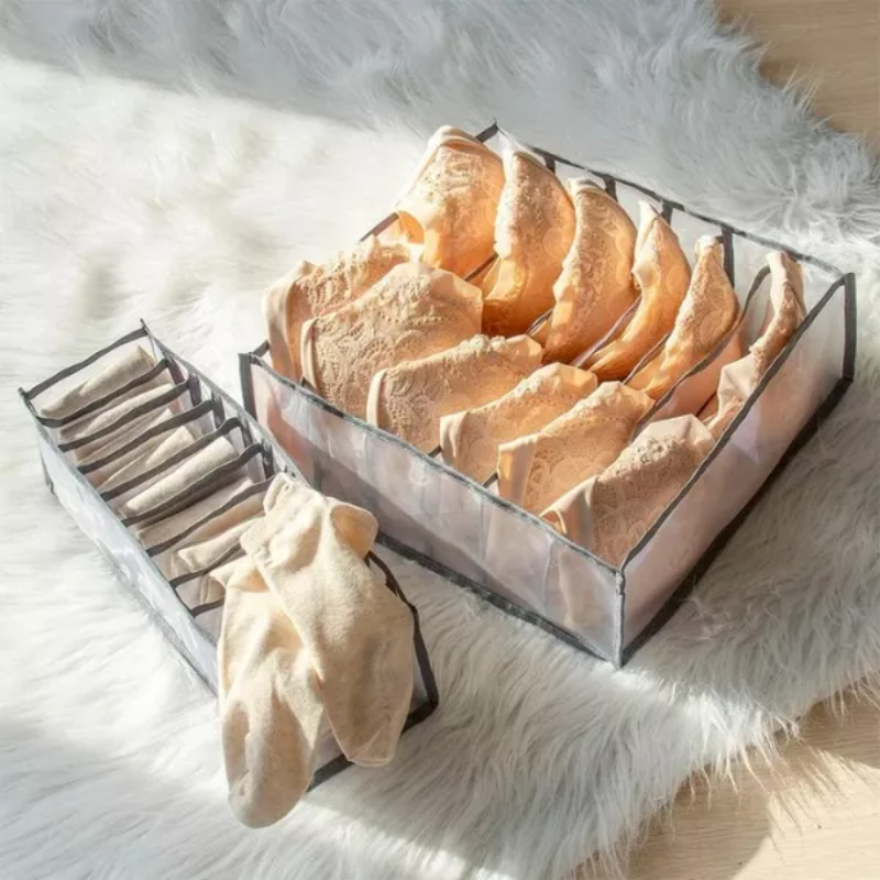 Set 3 Organizadores Ropa Interior Gris